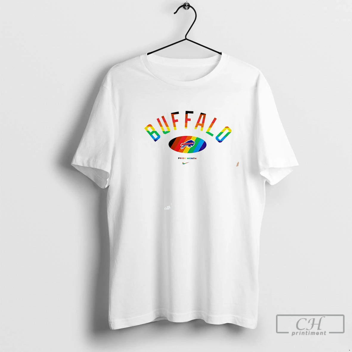 Premium Buffalo Bills Pride Month Rainbow Logo Tee