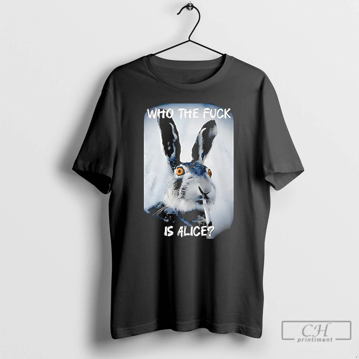 Premium Bunny Smoke Who The Fuck Is Alice 2026 T-Shirts, Hoodie, Sweatshirt | PrintMintTees.com