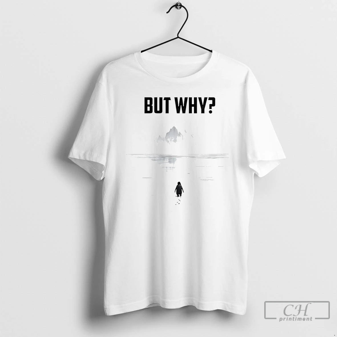 Premium But Why Penguin Humor Minimalist Penguin T-Shirts, Hoodie, Sweatshirt | PrintMintTees.com