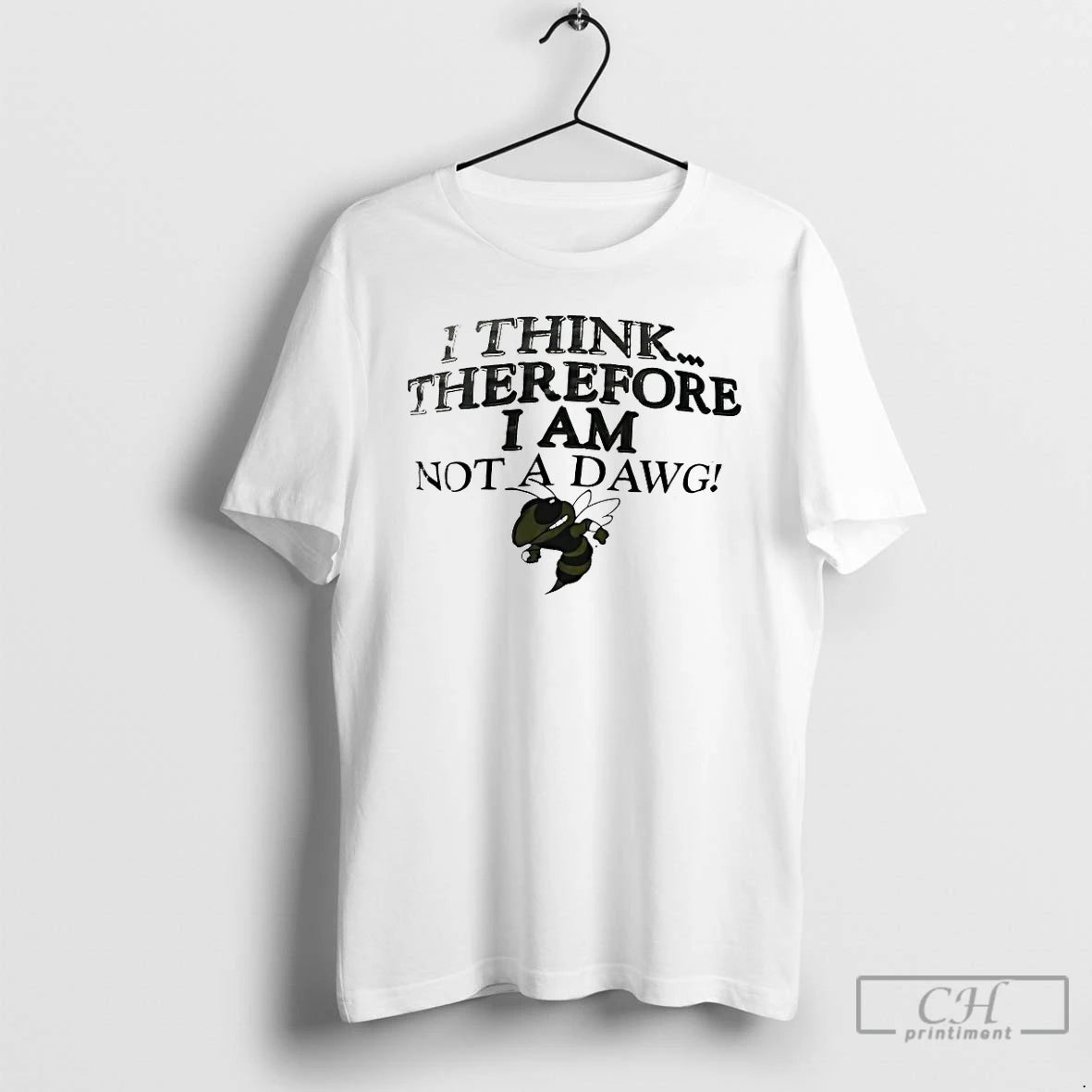 Premium Calhoun Yellow Jackets I Think Therefore I Am Not A Dawg T Shirts Sweater Hoodie, Sweatshirt | PrintMintTees.com