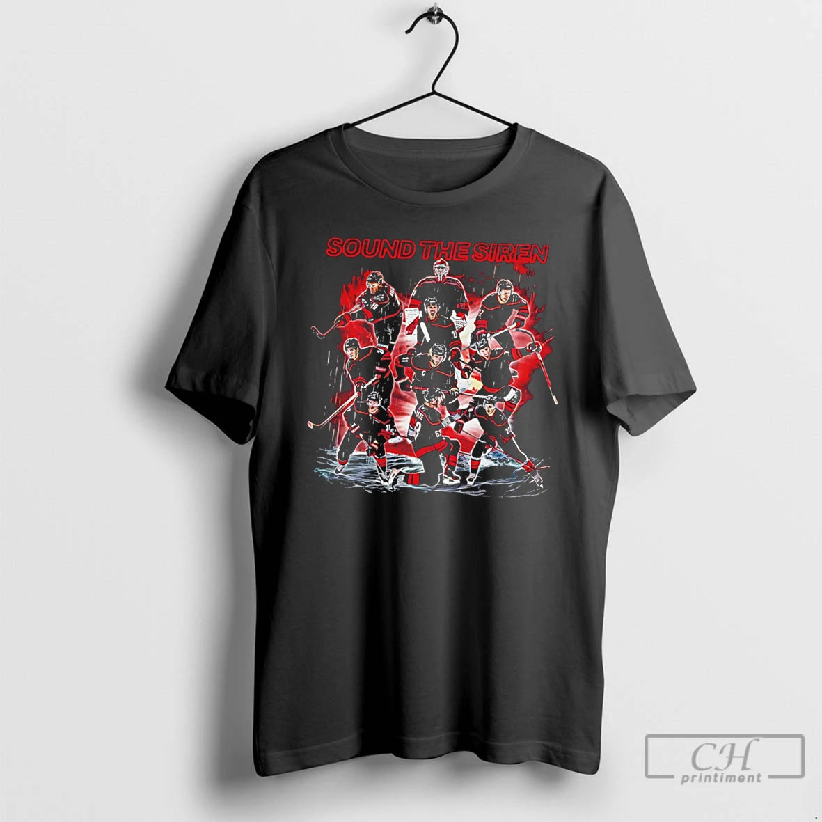 Premium Carolina Hockey Sound The Siren Collage Tee