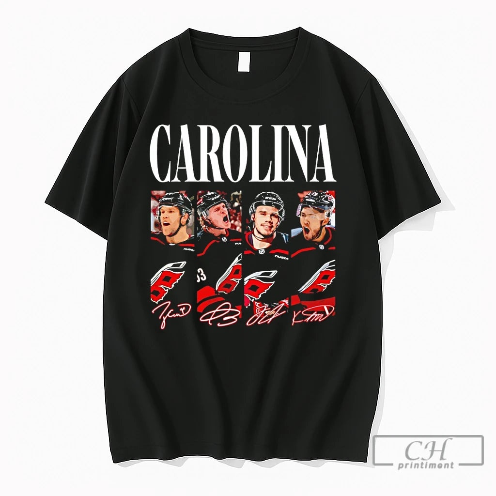 Premium Carolina Hurricanes Hockey Players Signature Carolina Team Logo Performance