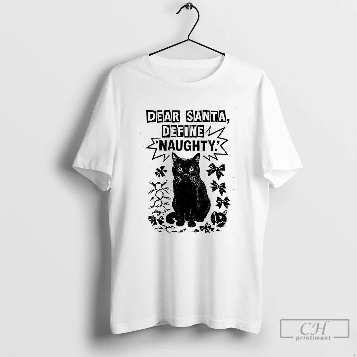 Premium Cat Dear Santa Define Naughty T-Shirts, Hoodie, Sweatshirt | PrintMintTees.com