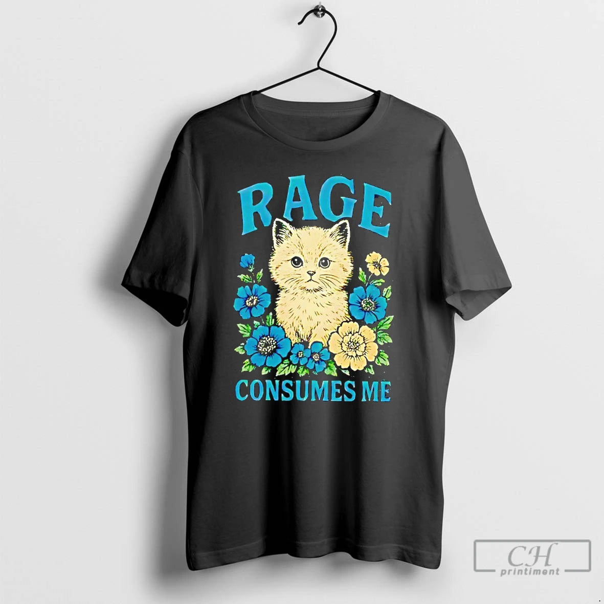 Premium Cat Rage Consumes Me Vintage T-Shirts, Hoodie, Sweatshirt | PrintMintTees.com