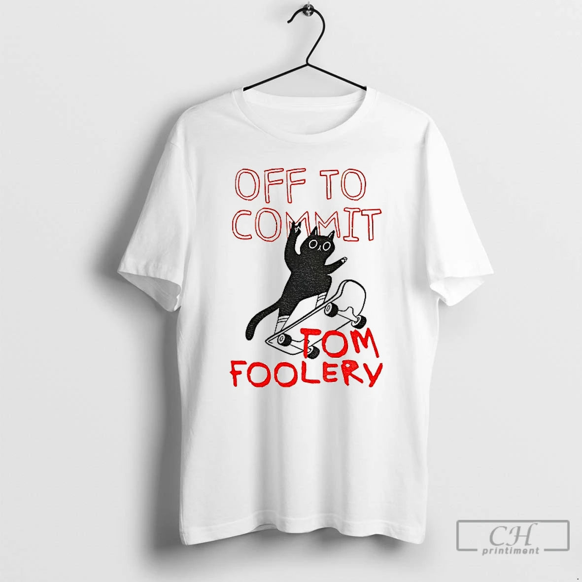 Premium Cat Went To Do Bad Things Off To Commit Tomfoolery T-Shirts, Hoodie, Sweatshirt | PrintMintTees.com