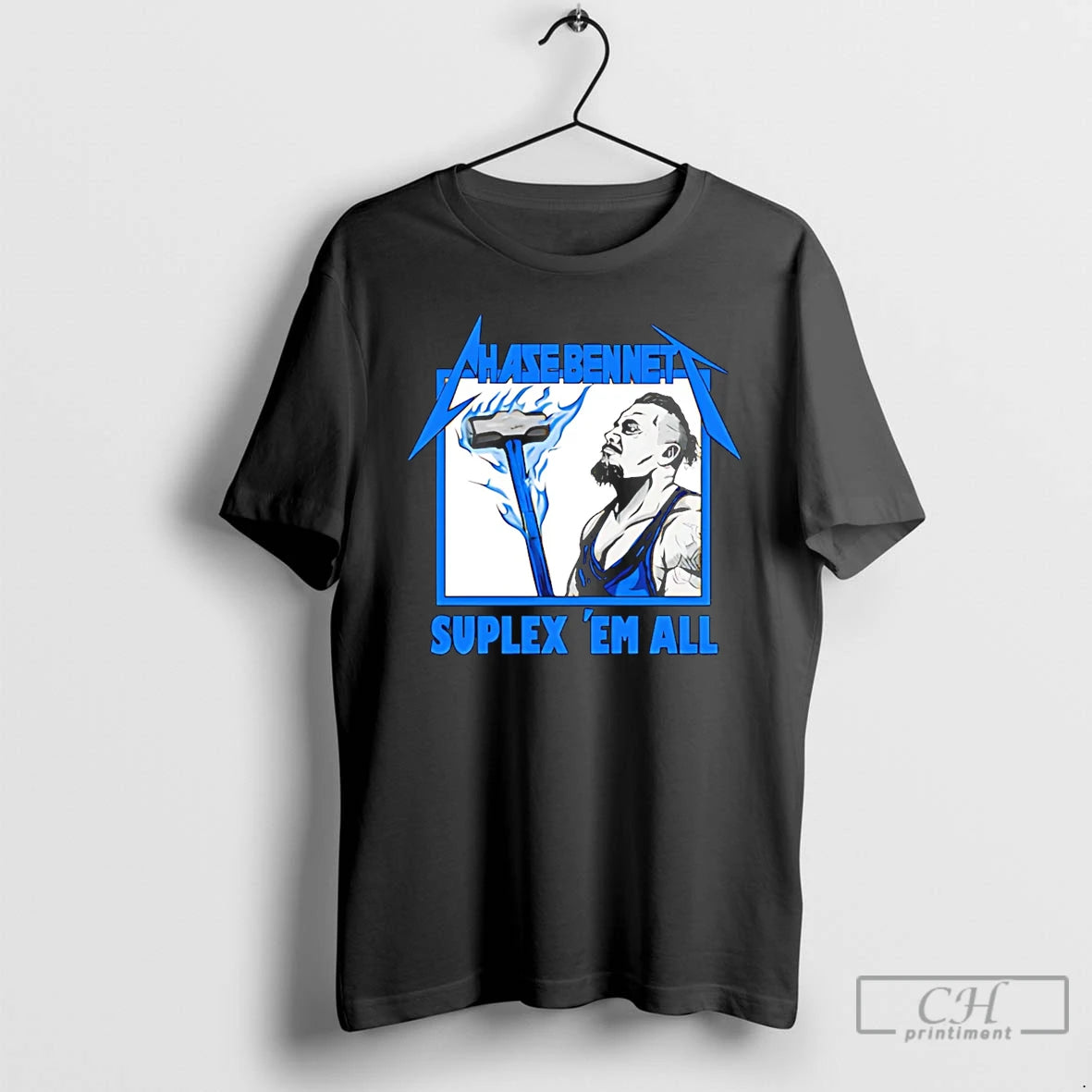 Premium Chase Bennett The Burning Hammer Blue T-Shirts, Hoodie, Sweatshirt | PrintMintTees.com