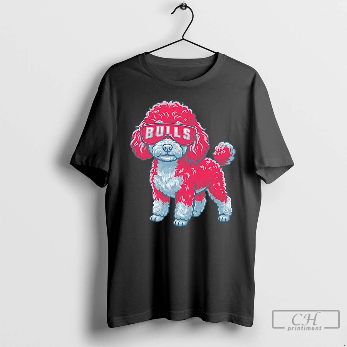 Premium Chicago Bulls Teacup Poodle Cartoon Tee