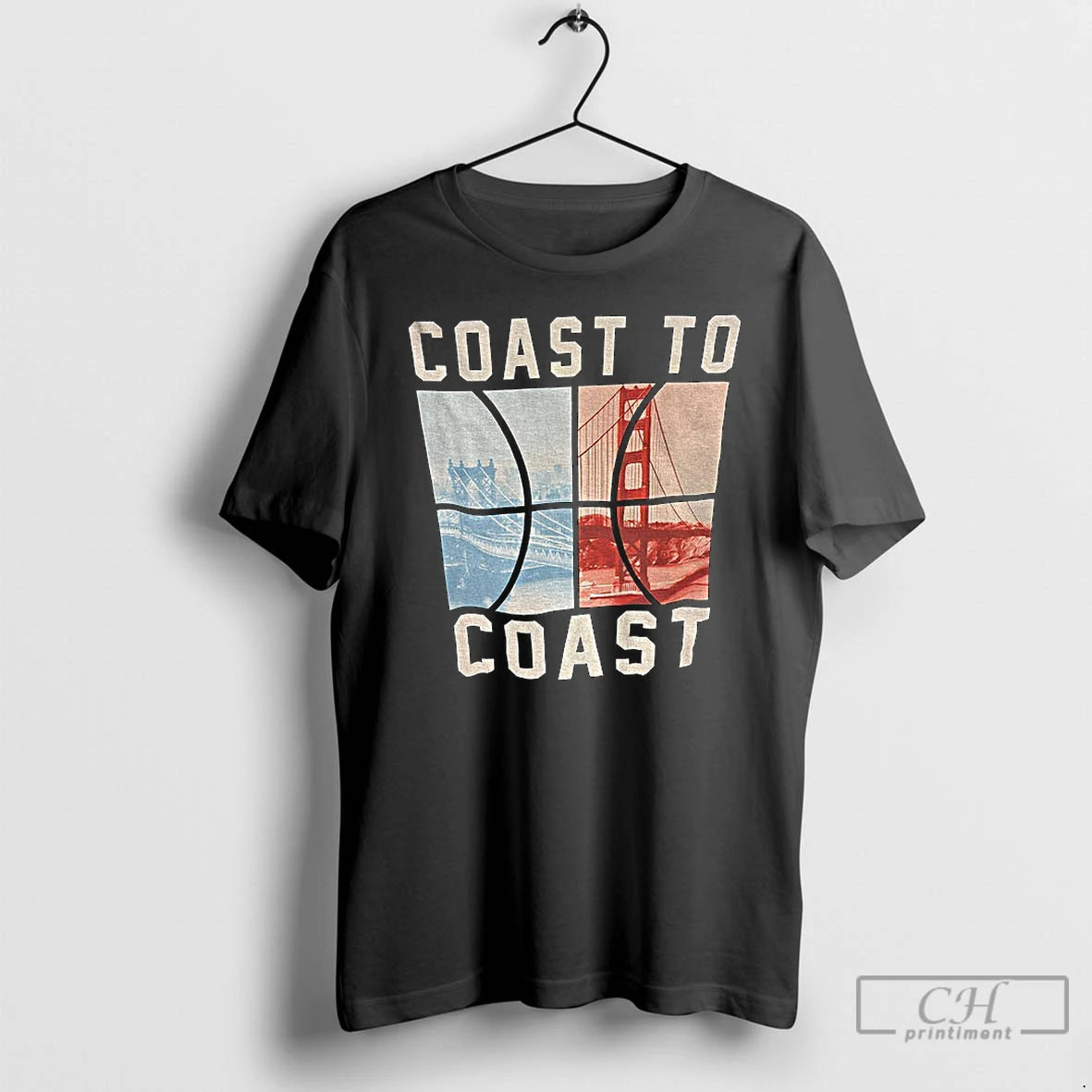Premium Coast To Coast Brooklyn Vs San Francisco Vintage T-Shirts, Hoodie, Sweatshirt | PrintMintTees.com