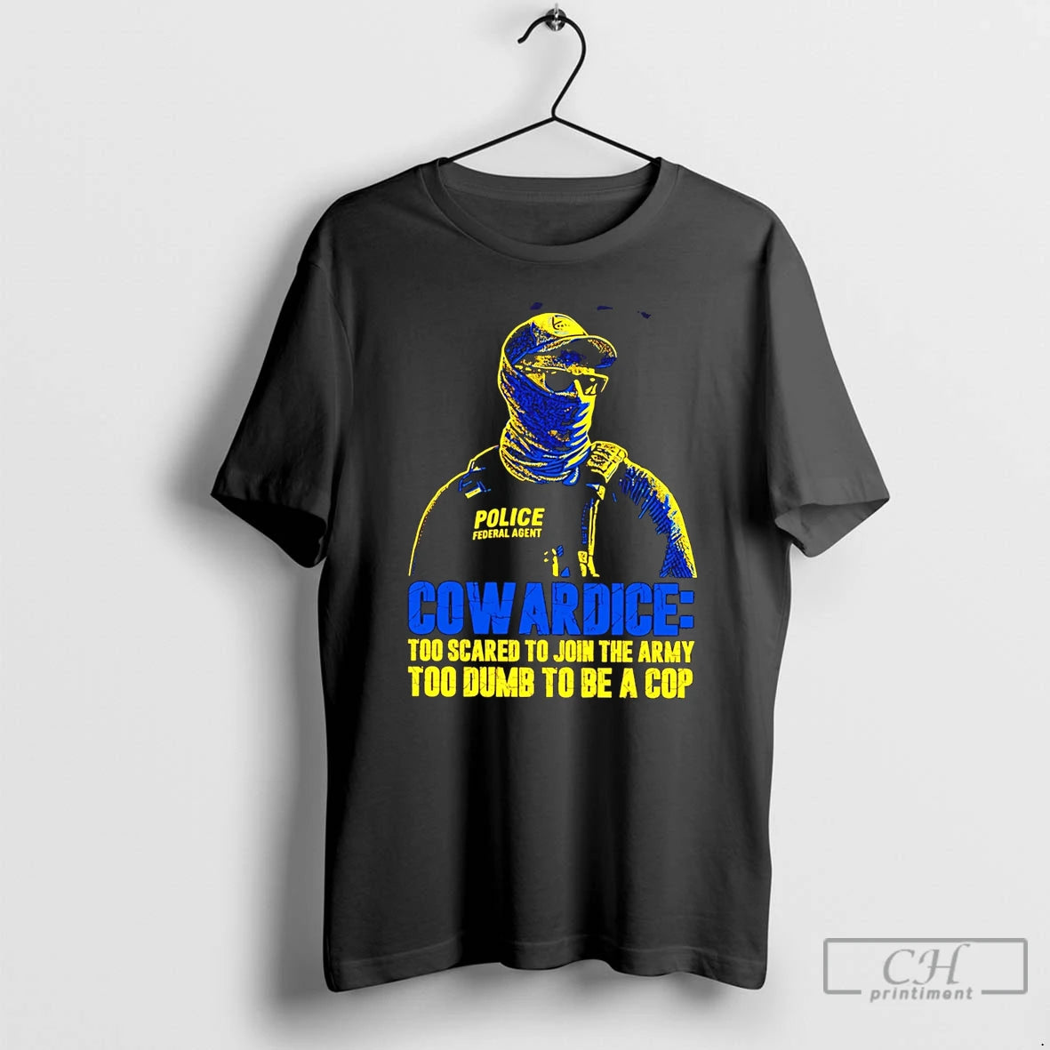 Premium Cowardice Too Scared To Join The Army Too Dumb To Be A Cop Ice T-Shirts, Hoodie, Sweatshirt | PrintMintTees.com