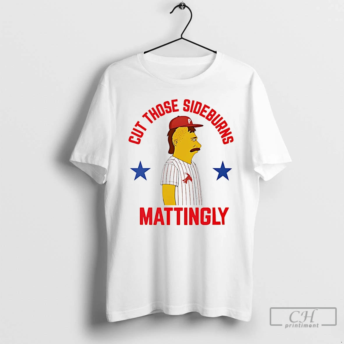 Cut Those Donnie Sideburns Mattingly Philadelphia Phillies Simpsons T-Shirts, Hoodie, Sweatshirt