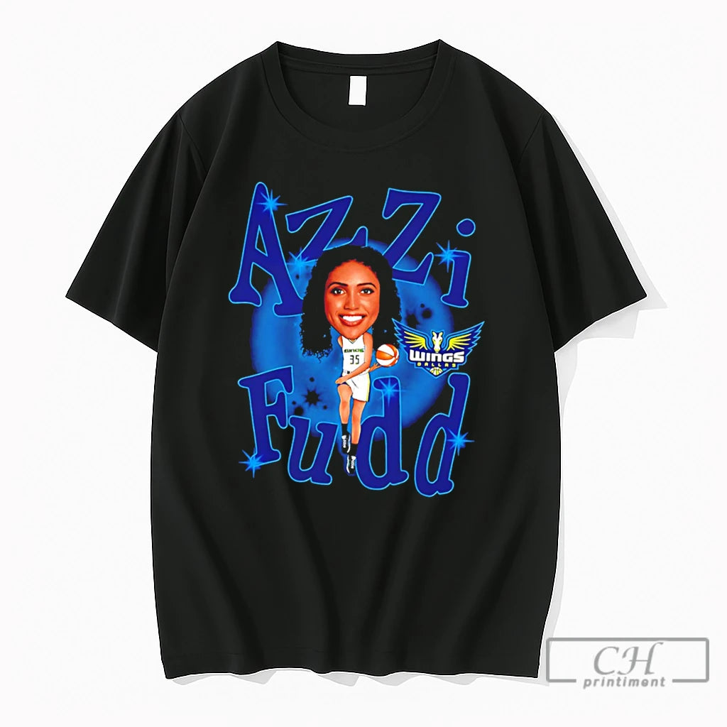 Premium Dallas Wings Azzi Fudd Player Caricature Tee
