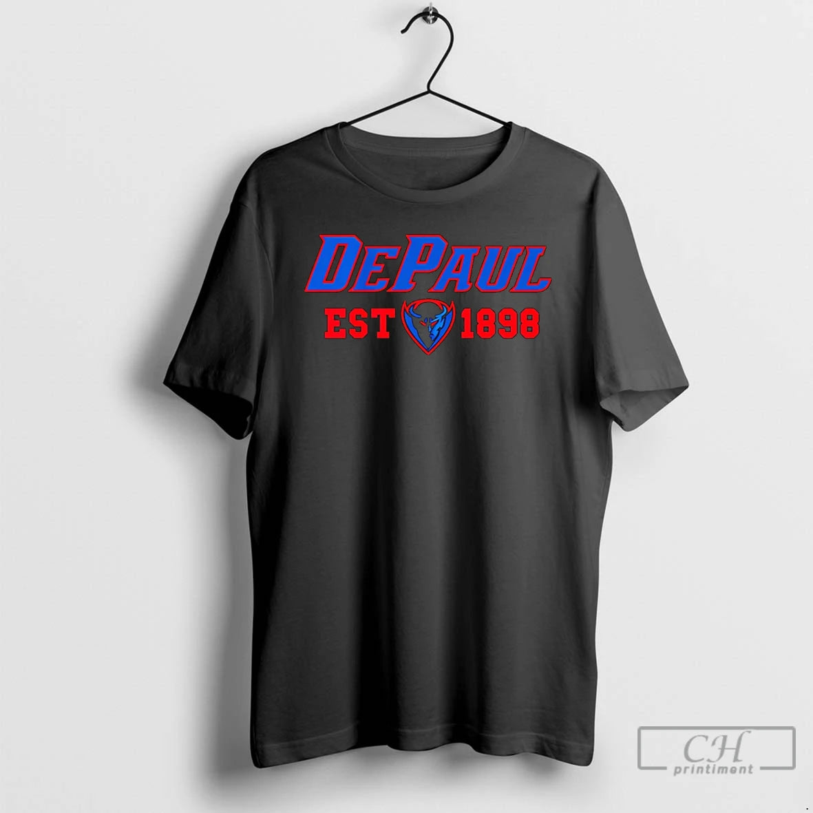 Premium Depaul Blue Demons Established 1898 Logo T-Shirts, Hoodie, Sweatshirt | PrintMintTees.com