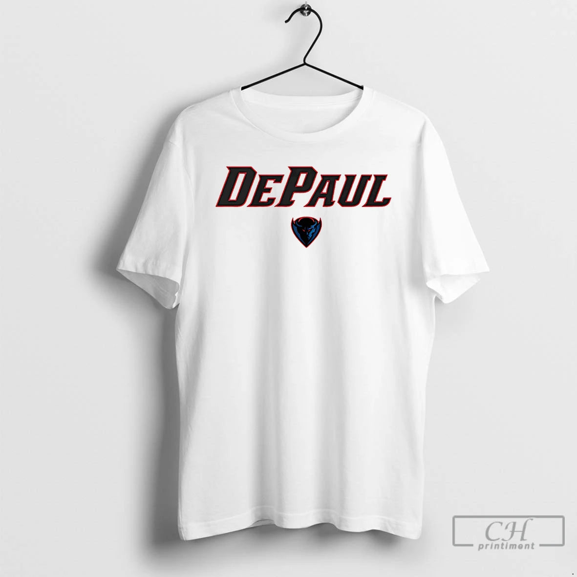 Premium Depaul Blue Demons Wordmark Logo T-Shirts, Hoodie, Sweatshirt | PrintMintTees.com