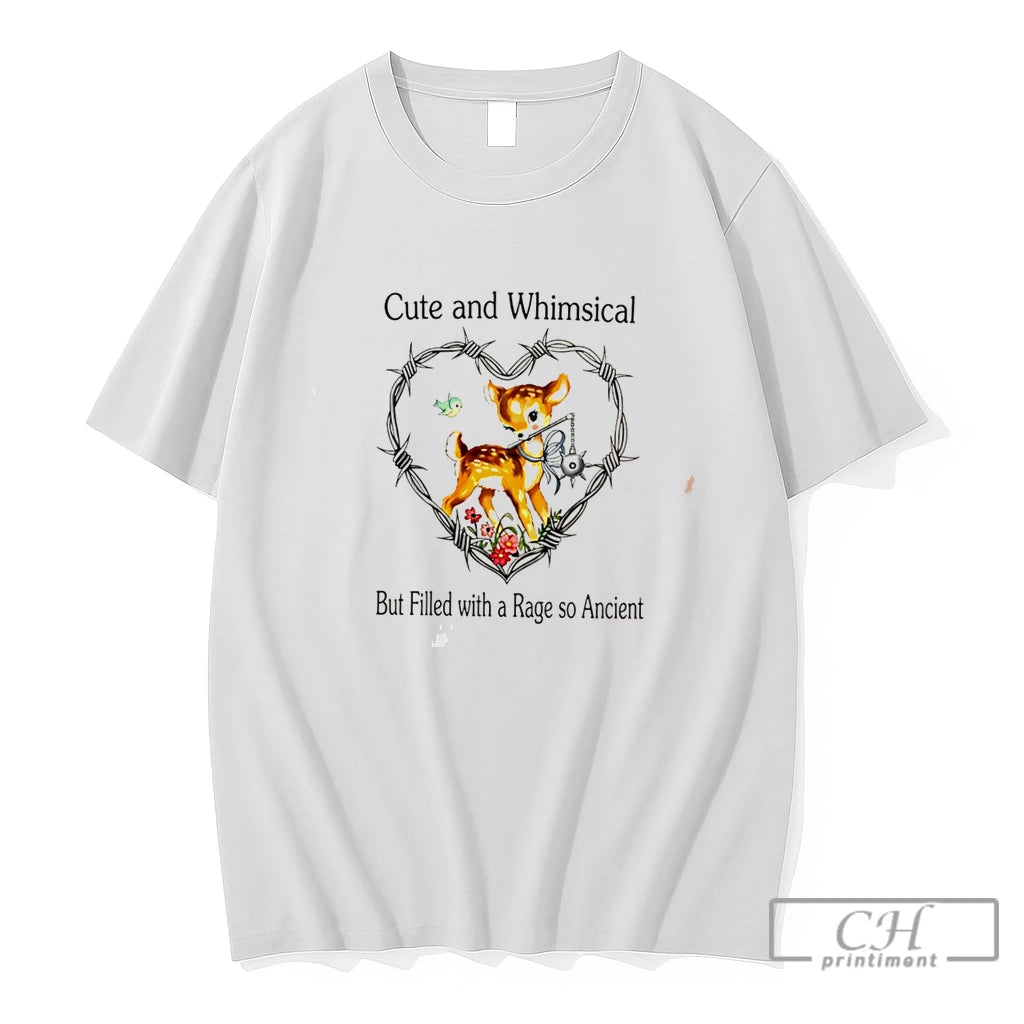 Premium Deer Cute And Whimsical But Filled With A Rage So Ancient Tee T Shirts