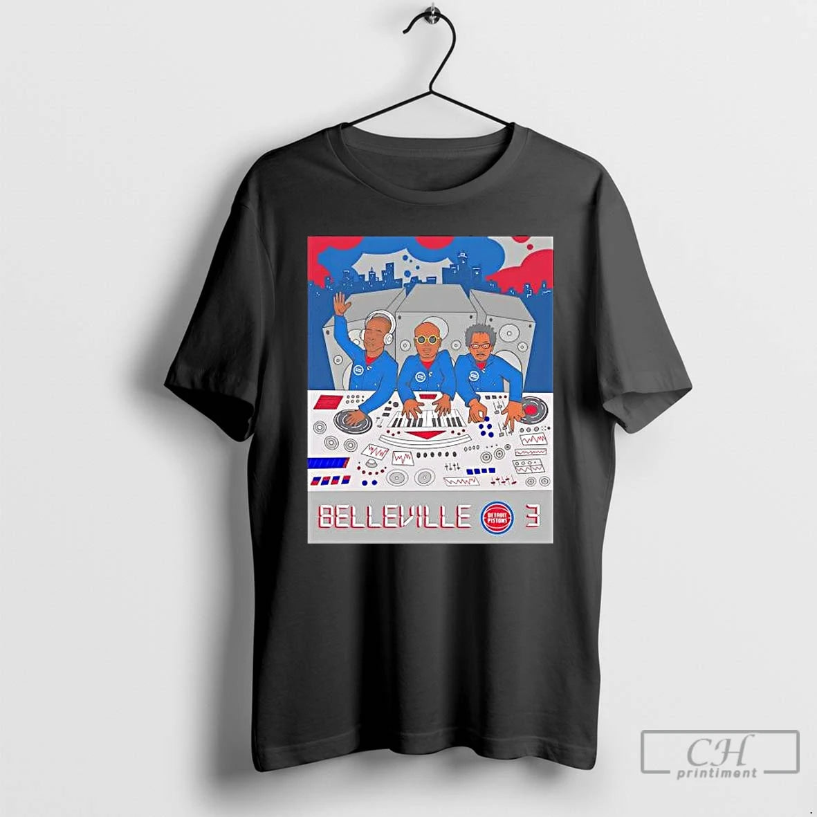 Premium Detroit Pistons The Belleville Three Players Dj Tee Hoodie, Sweatshirt | PrintMintTees.com