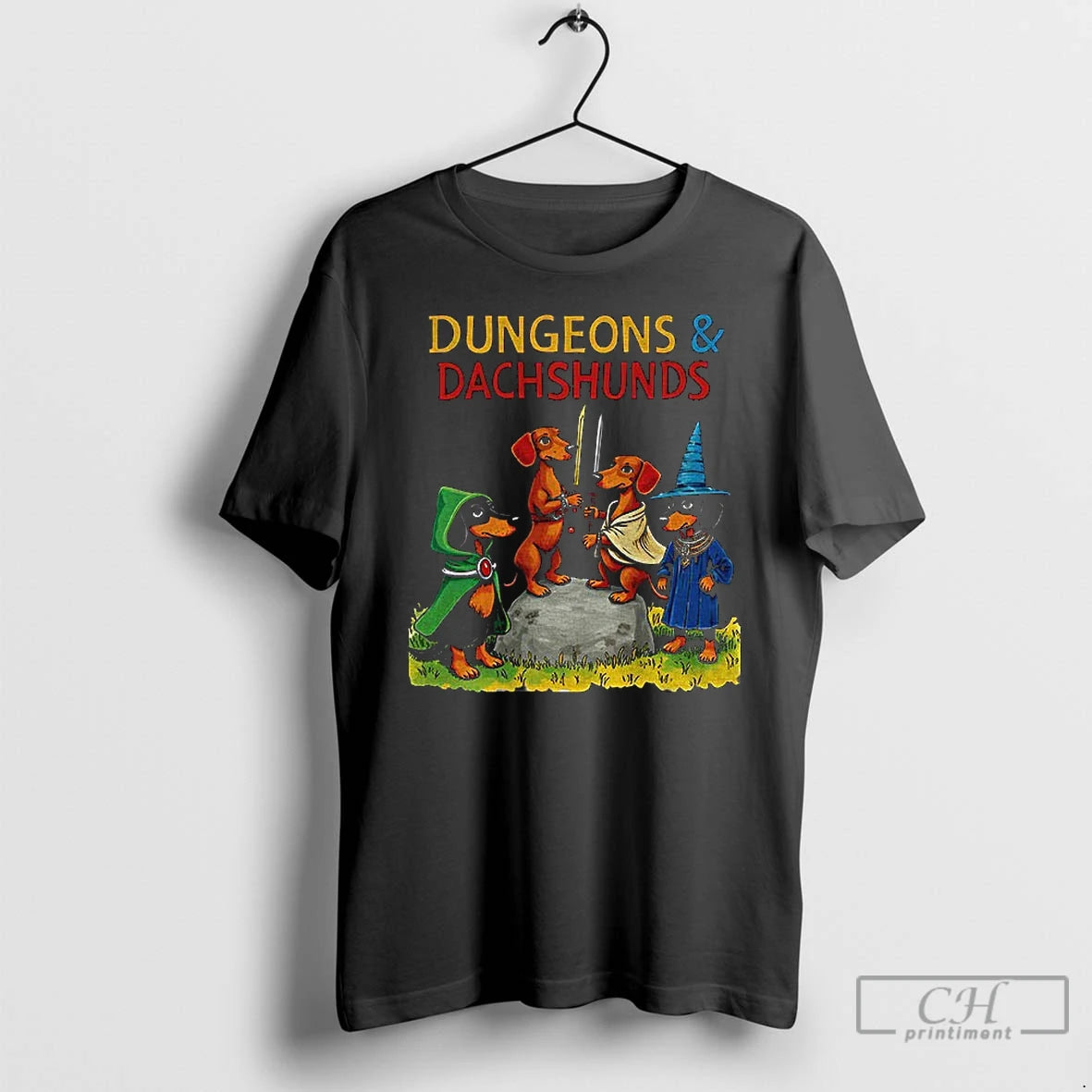 Premium Dungeons And Dachshunds Weenie Dog Png T-Shirts, Hoodie, Sweatshirt | PrintMintTees.com