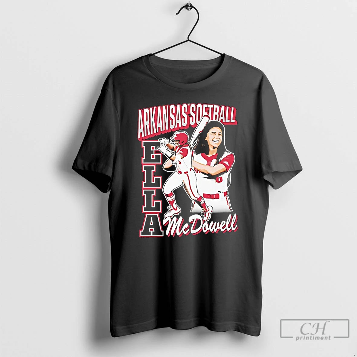 Premium Ella Mcdowell Retro 90s Arkansas Razorbacks Softball