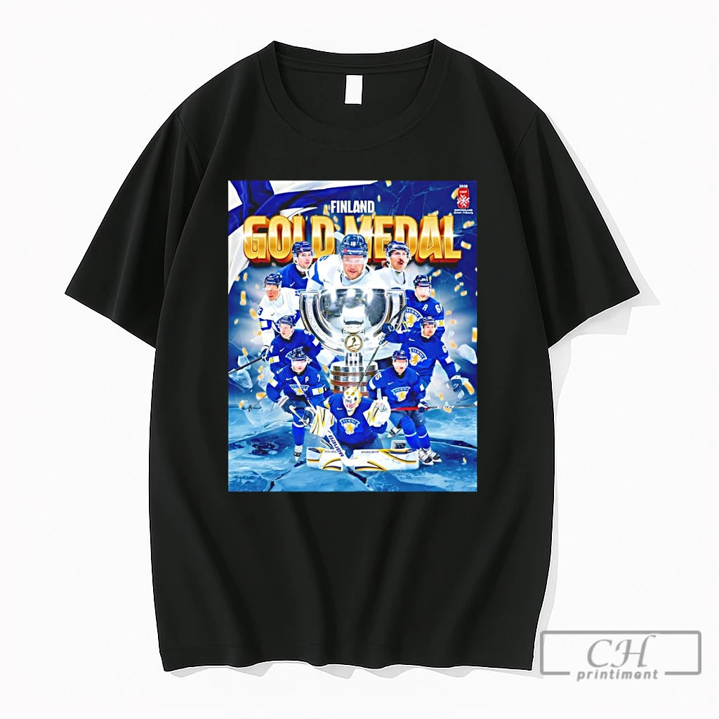Premium Finland Gold Medal Mens National Ice Hockey Team 2026