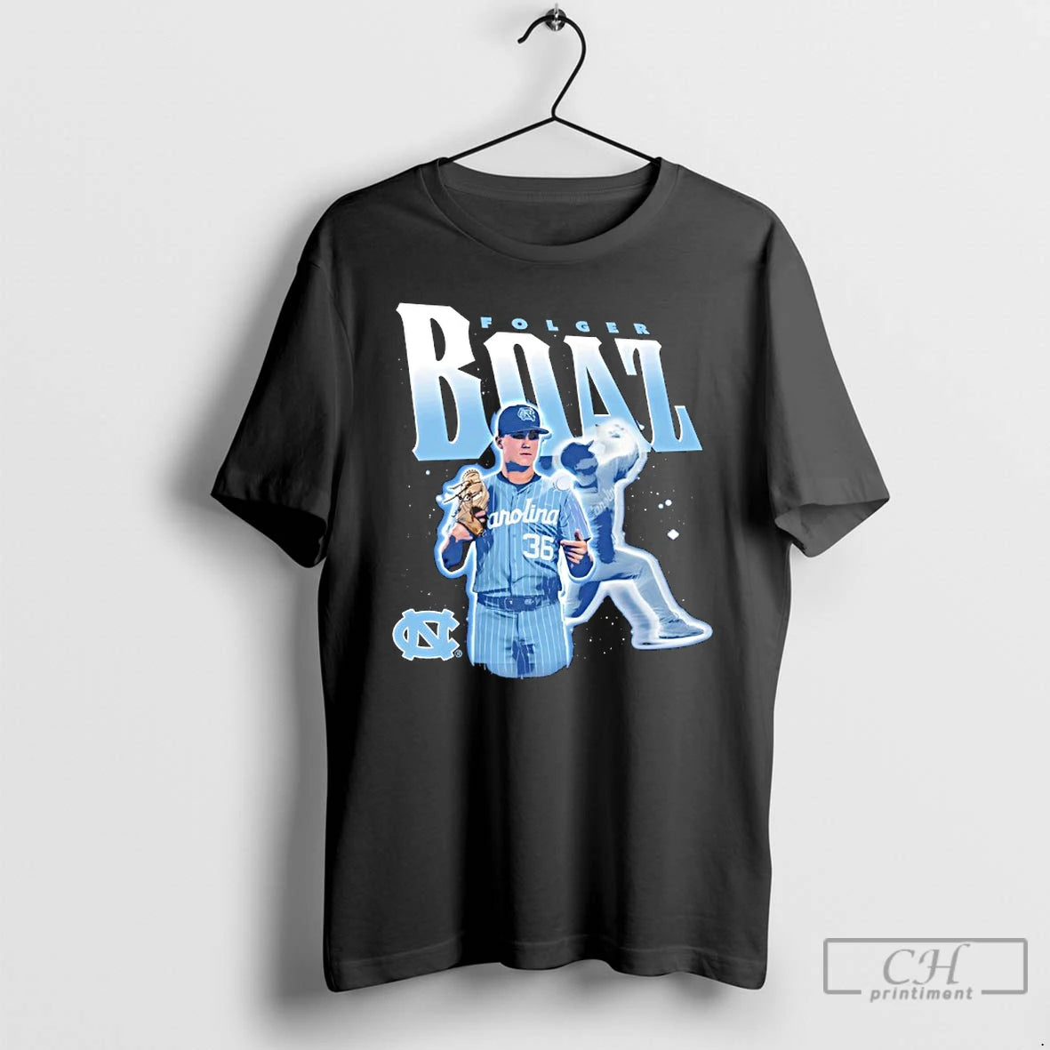 Premium Folger Boaz North Carolina Tar Heels Illustrated