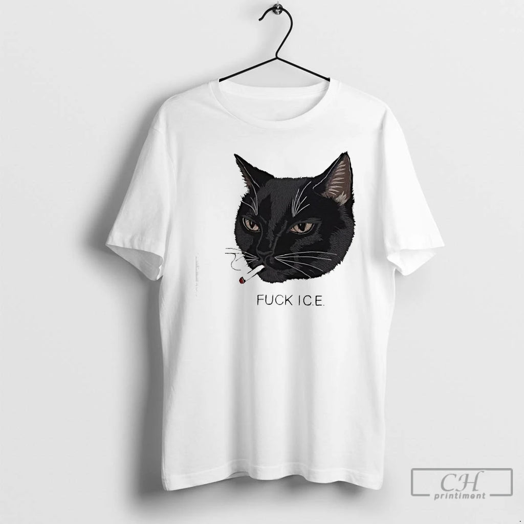 Premium Fuck Ice Smoking Cat T-Shirts, Hoodie, Sweatshirt | PrintMintTees.com