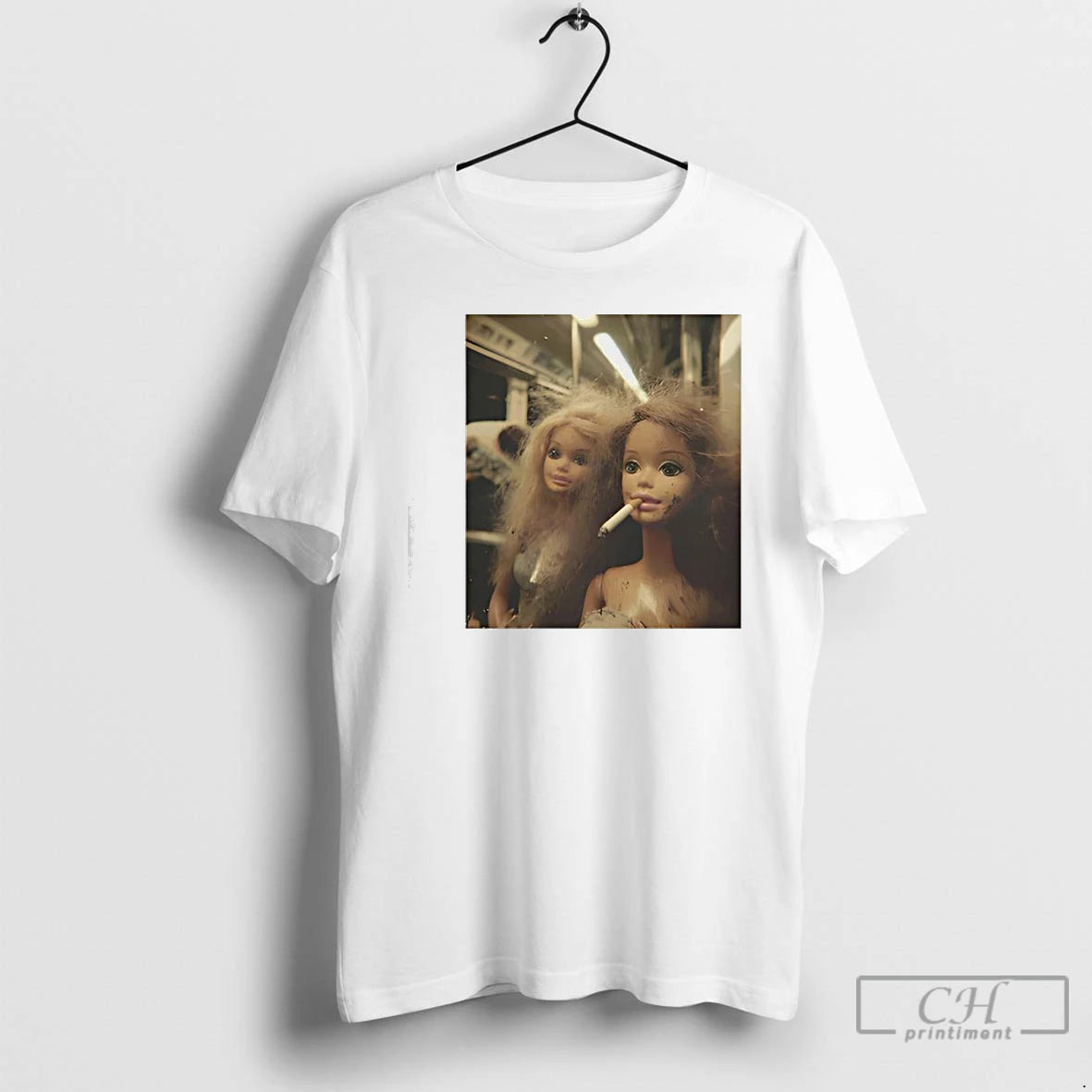 Premium Funny Distressed Doll Smoking T-Shirts, Hoodie, Sweatshirt | PrintMintTees.com