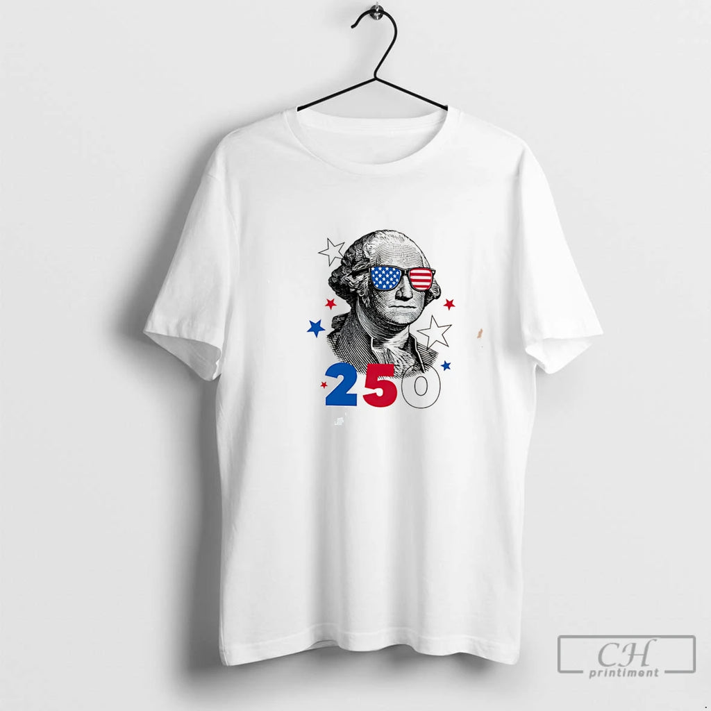 Premium George Flag Sunglasses 250 Celebrating 250 Years Of America Tee