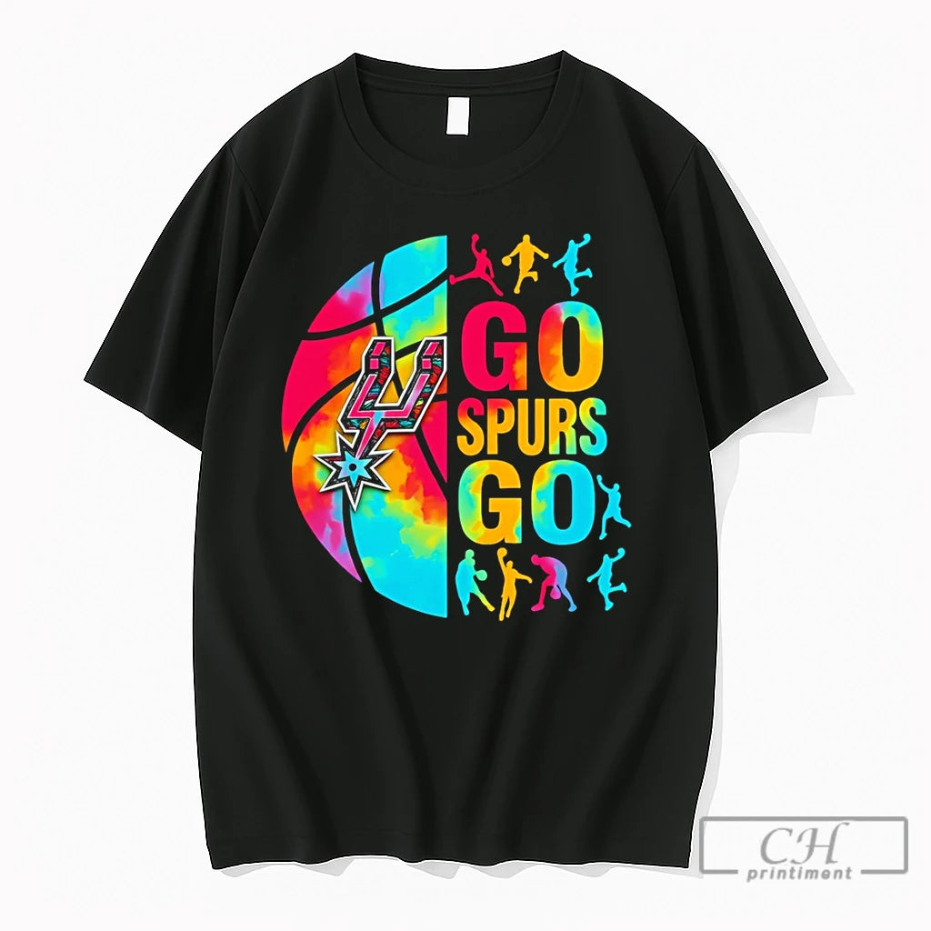 Premium Go Spurs Go San Antonio Spurs Basketball Playoffs 2026 Nba Colorful T Shirts Sweater
