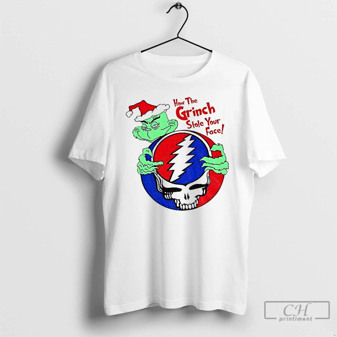 Premium Grinch How The Grinch Stole Your Face Grateful Dead Merry Christmas T Shirts Sweater Hoodie, Sweatshirt