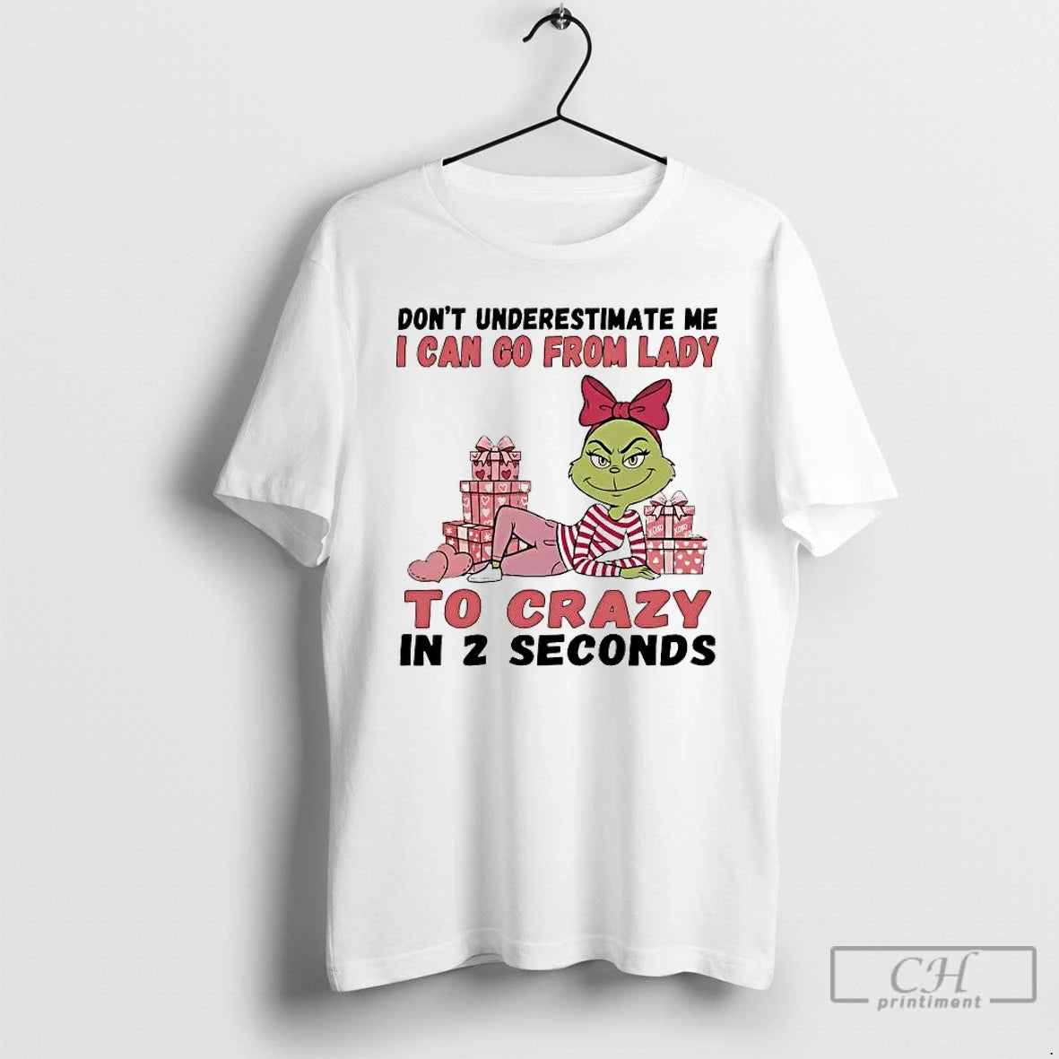 Premium Grinch Dont Underestimate Me I Can Go From Lady T-Shirts, Hoodie, Sweatshirt | PrintMintTees.com