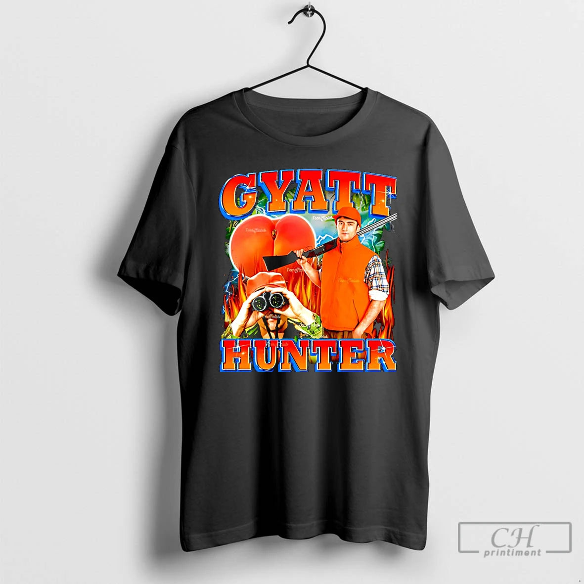 Premium Gyatt Hunter Peach Graphic Christmas T-Shirts, Hoodie, Sweatshirt | PrintMintTees.com