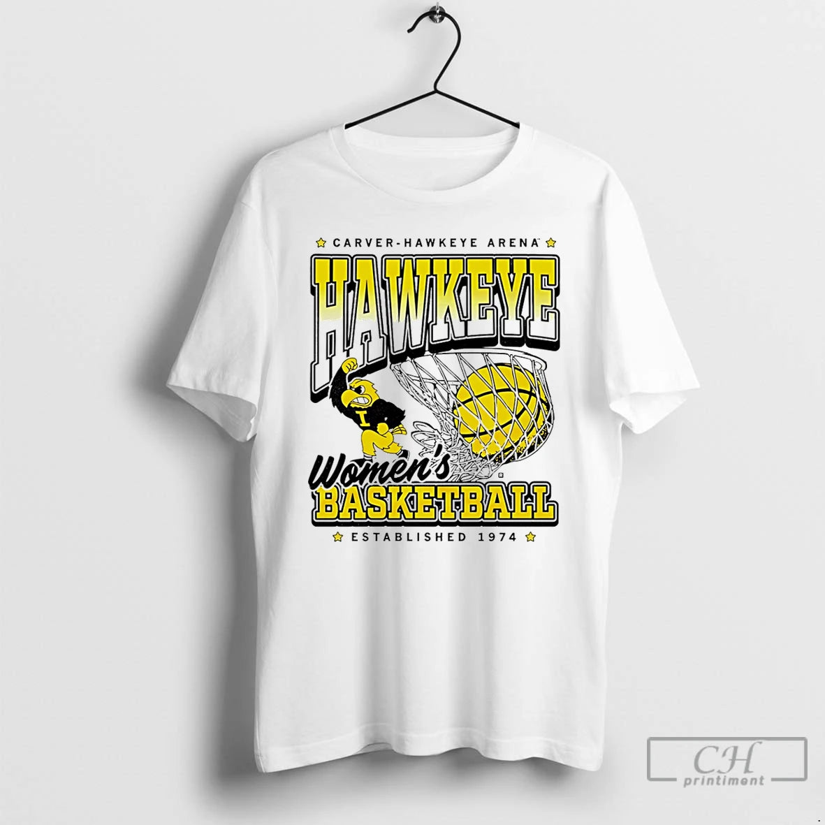 Premium Hawkeye Womens Basketball Established 1974 Carver Hawkeye Arena T-Shirts, Hoodie, Sweatshirt | PrintMintTees.com