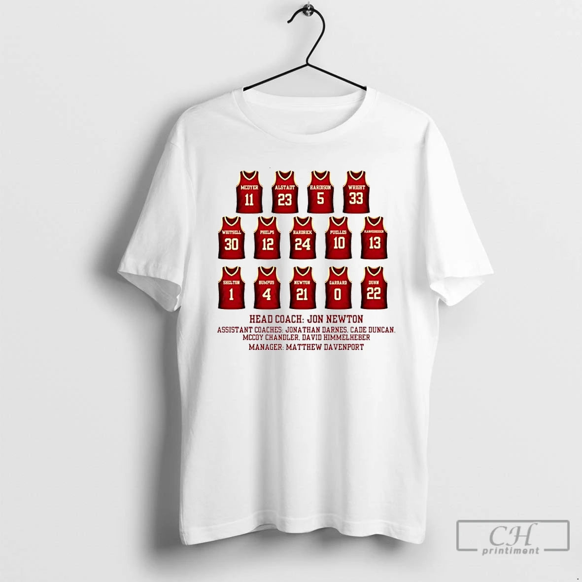 Premium Head Coach Jon Newton With Players Jersey T-Shirts, Hoodie, Sweatshirt | PrintMintTees.com