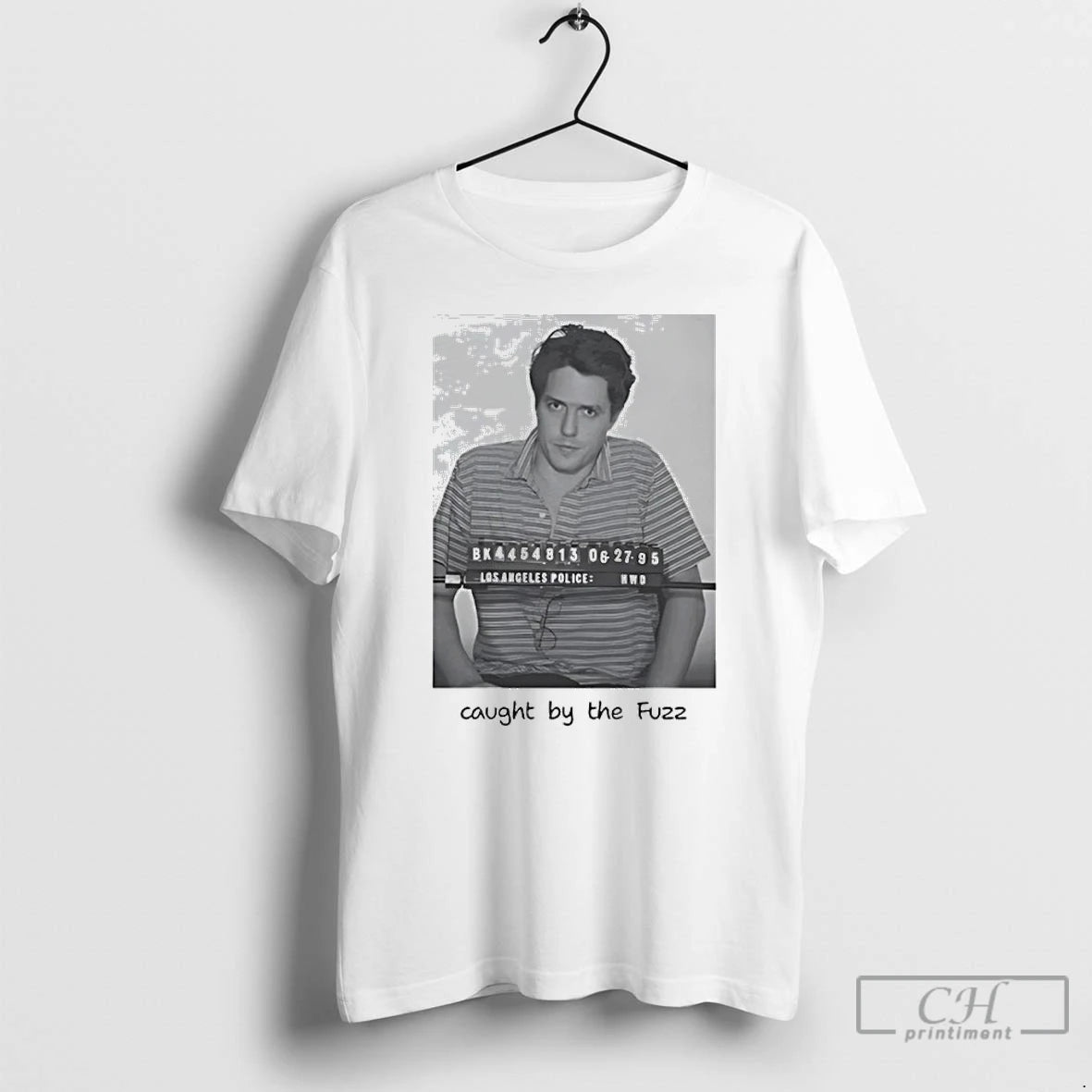 Premium Hugh Grant Caught By The Fuzz Mugshot T-Shirts, Hoodie, Sweatshirt | PrintMintTees.com