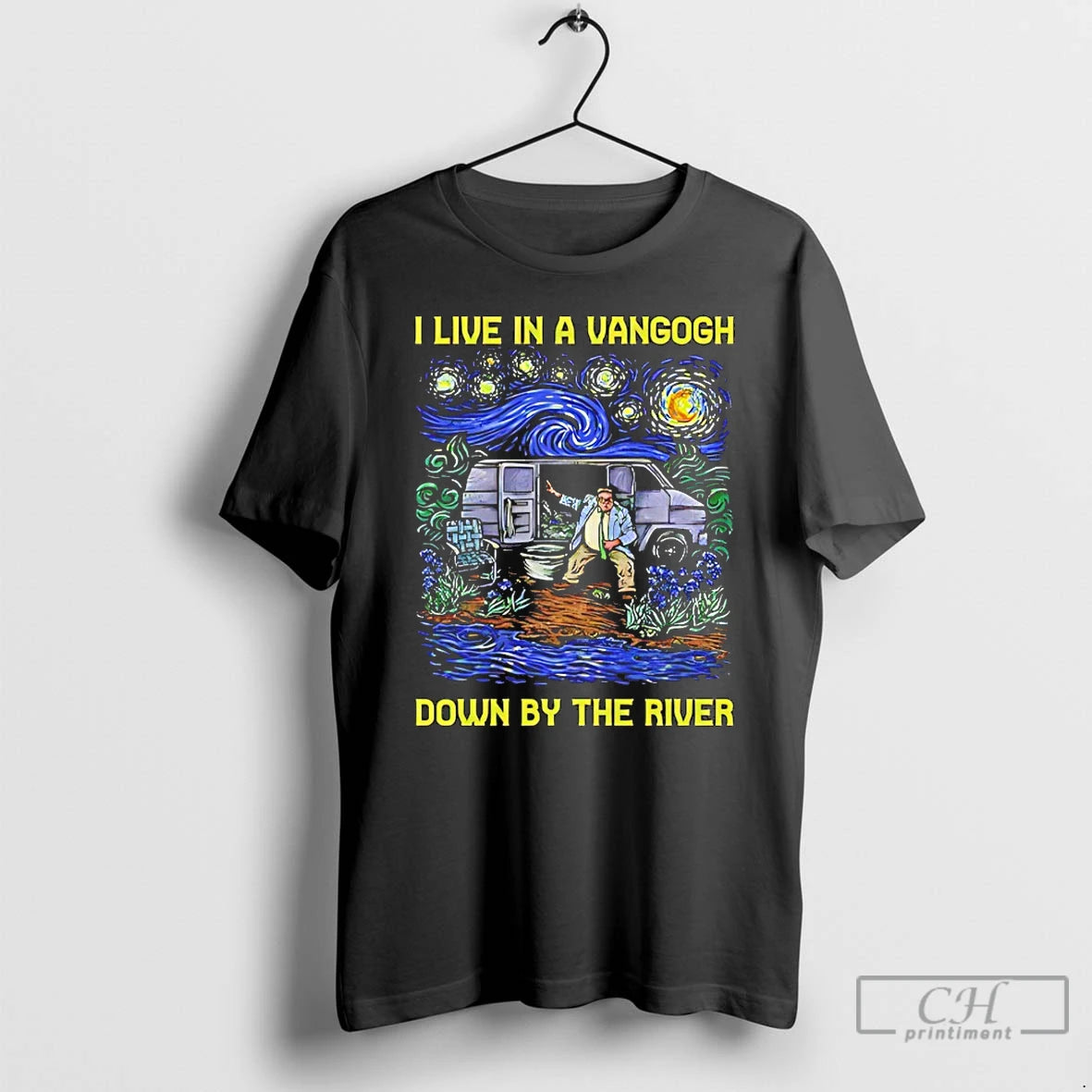 Premium I Live In A Van Gogh Down By The River T-Shirts, Hoodie, Sweatshirt | PrintMintTees.com