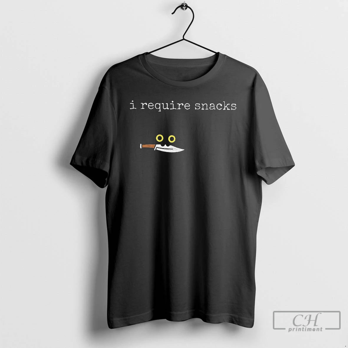 Premium I Require Snacks Funny Black Cat T-Shirts, Hoodie, Sweatshirt | PrintMintTees.com