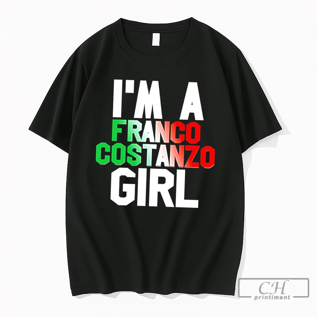 Premium Im A Franco Costanzo Girl Italian Flag Tee