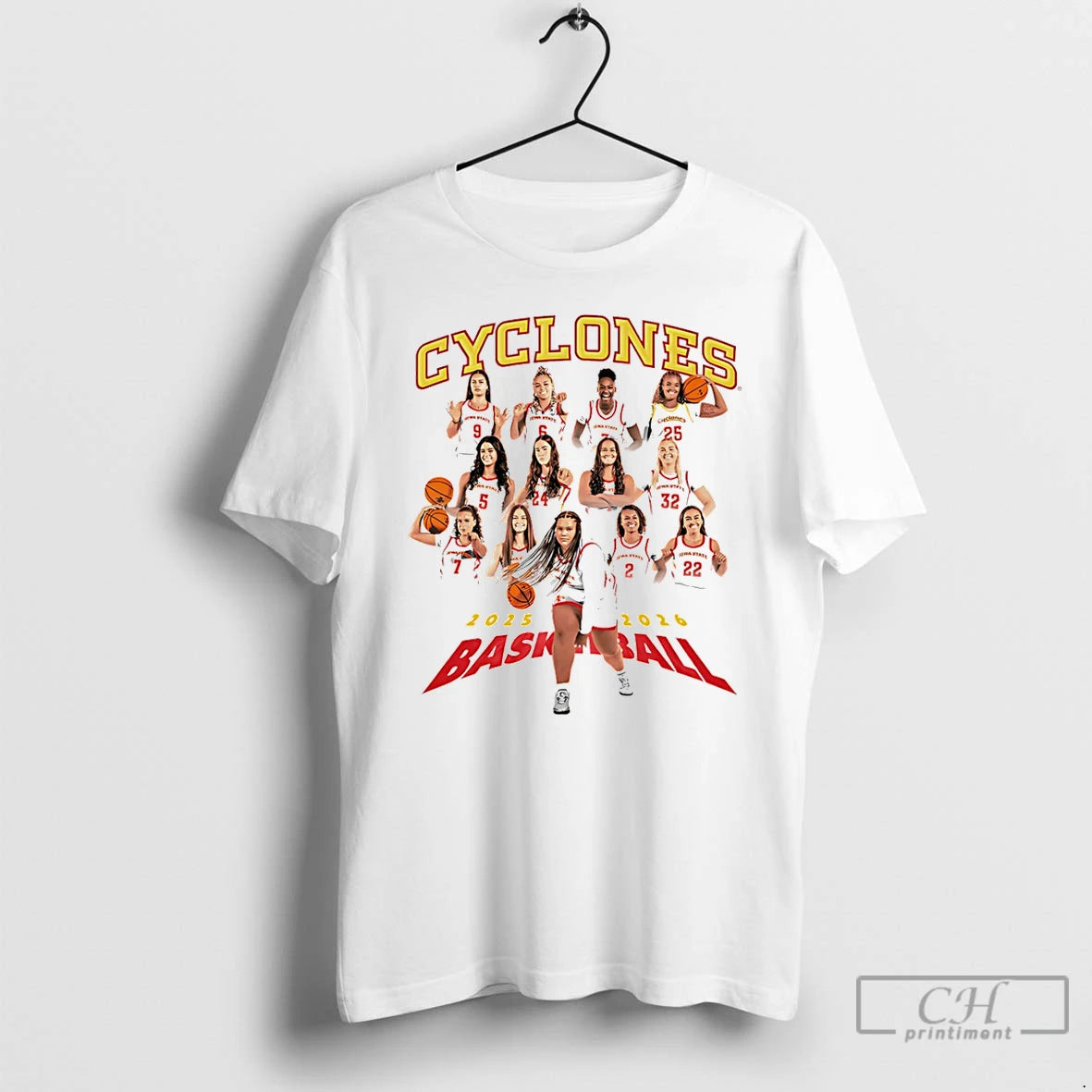 Premium Iowa State Cyclones Womens Basketball 2025 2026 Team Collage T-Shirts, Hoodie, Sweatshirt | PrintMintTees.com