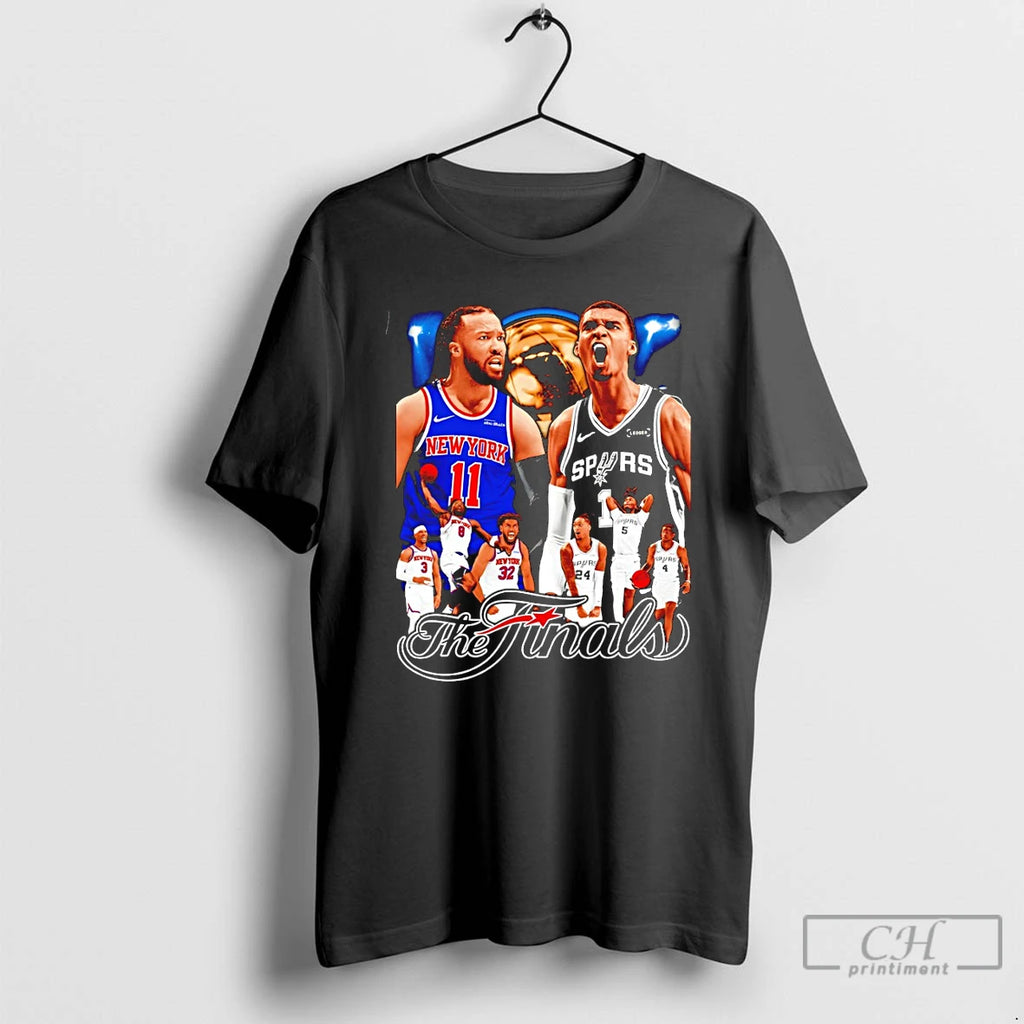 Premium Jalen Brunson Knicks Vs Victor Wembanyama Spurs Basketball Nba The Finals 2026 T Shirts