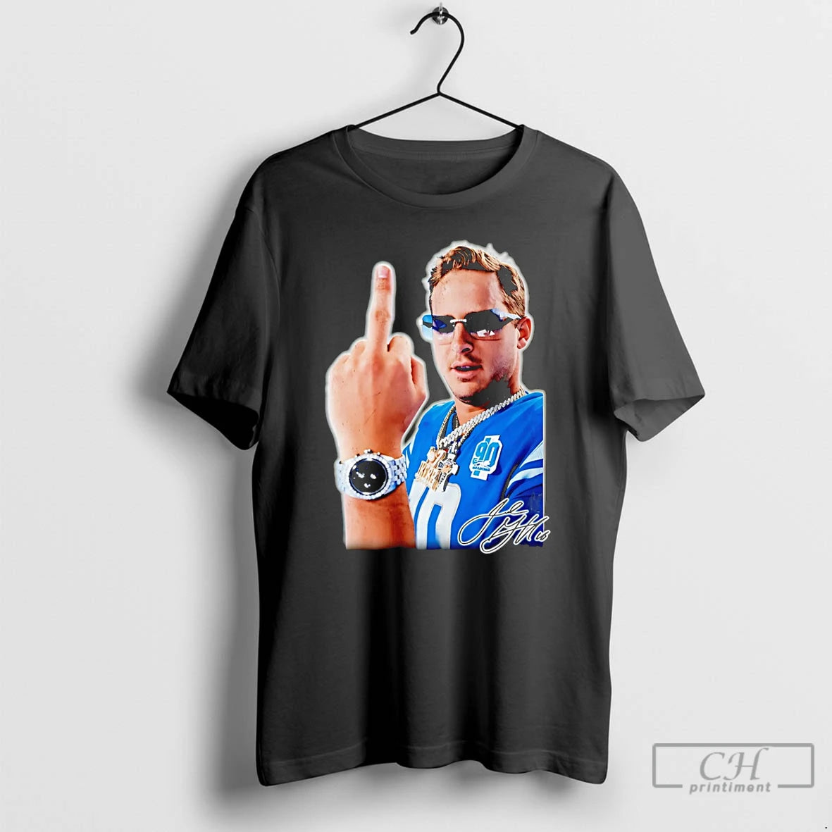 Premium Jared Goff Detroit Lions Middle Finger Signature T-Shirts, Hoodie, Sweatshirt | PrintMintTees.com