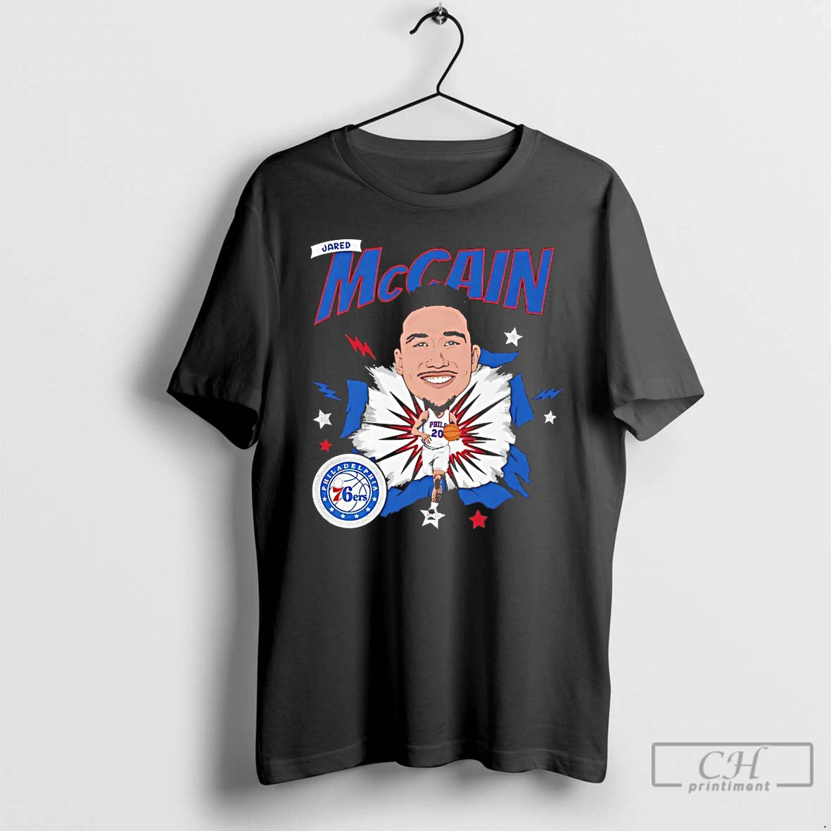 Premium Jared Mccain Philadelphia 76ers Caricature T-Shirts, Hoodie, Sweatshirt | PrintMintTees.com