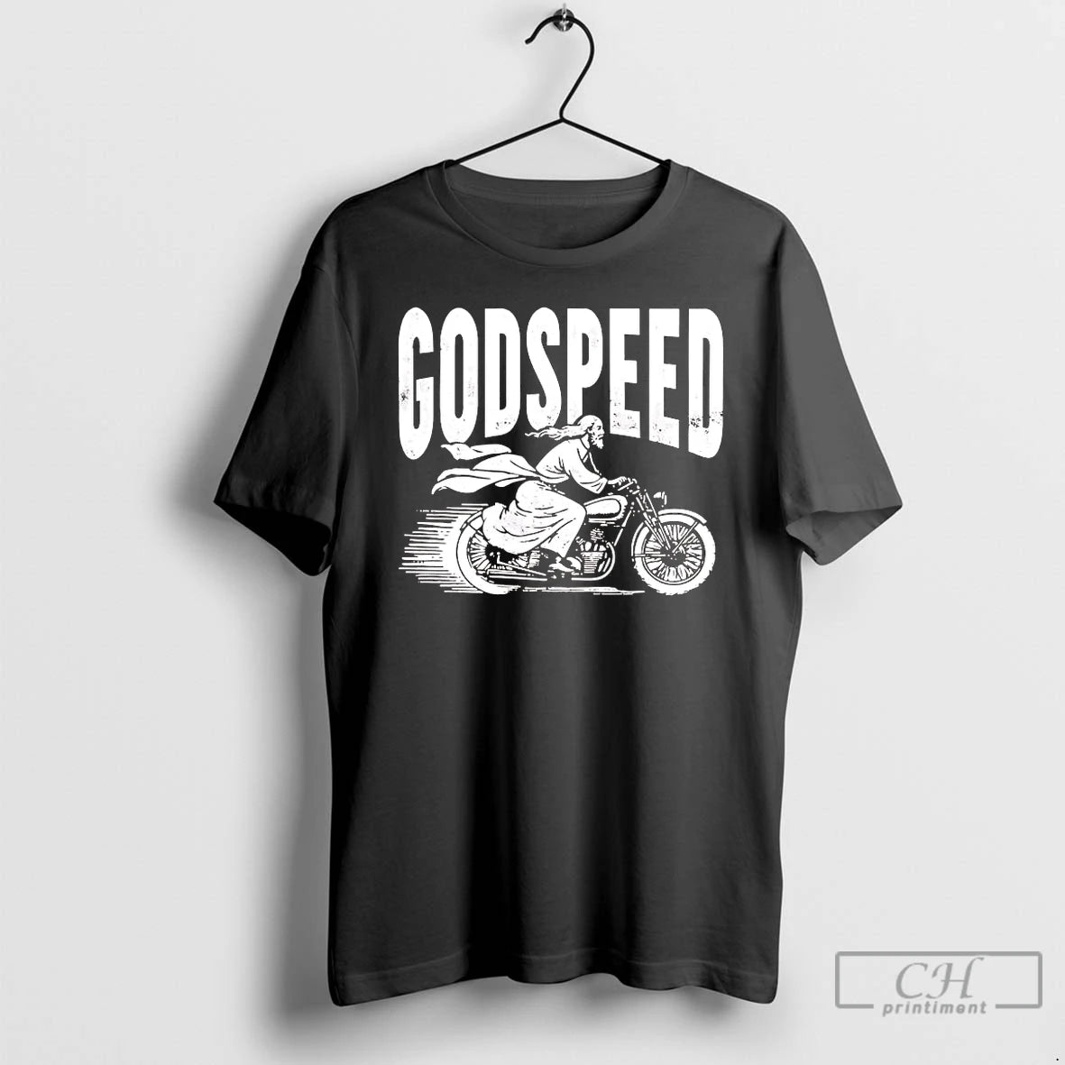 Premium Jesus Riding Motorcycle Godspeed 2026 T-Shirts, Hoodie, Sweatshirt | PrintMintTees.com
