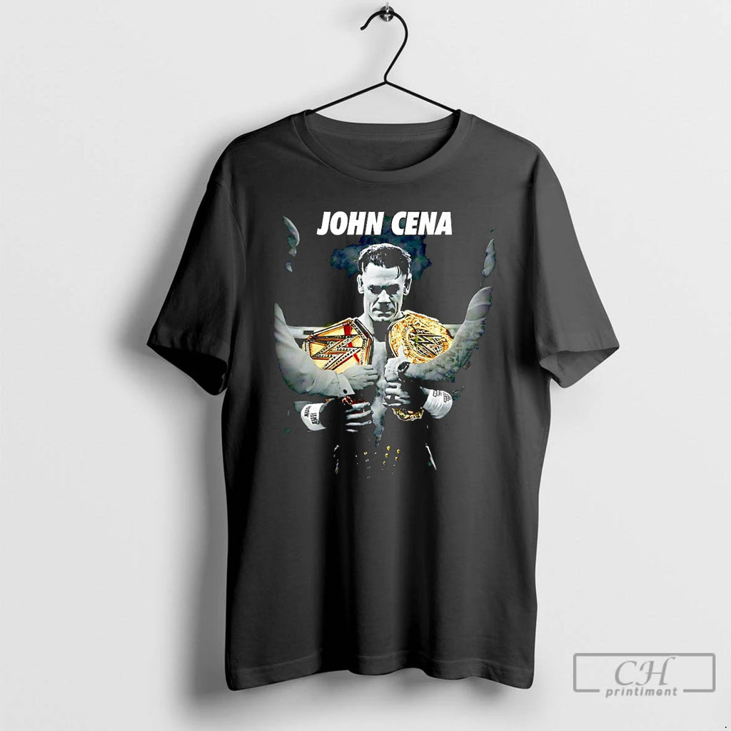 Premium John Cena Two Cup Champions Graphic Christmas T-Shirts, Hoodie, Sweatshirt | PrintMintTees.com
