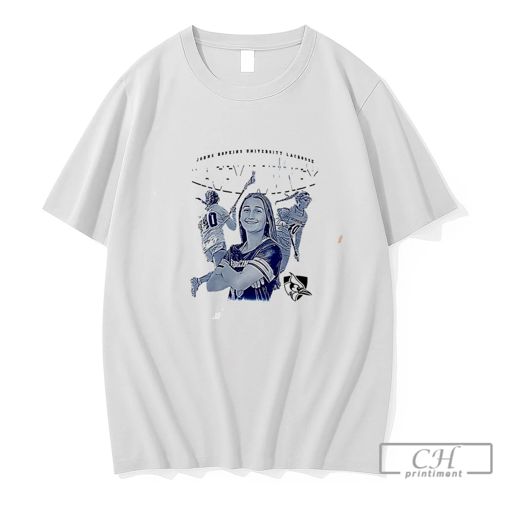 Premium John Hopkins University Lacrosse Lacey Downey Illustration Tee