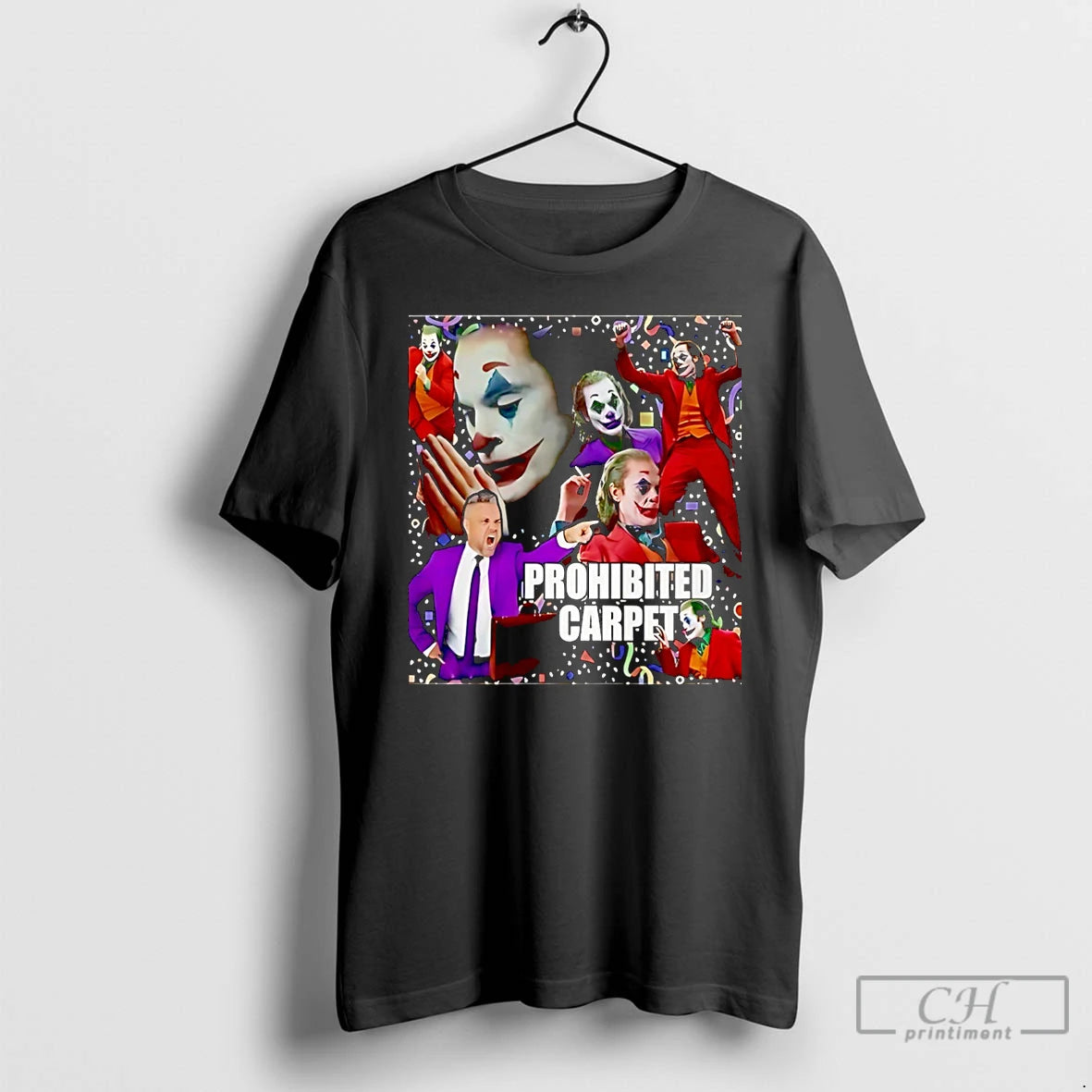 Premium Joker Prohibited Carpet Graphic Christmas T-Shirts, Hoodie, Sweatshirt | PrintMintTees.com