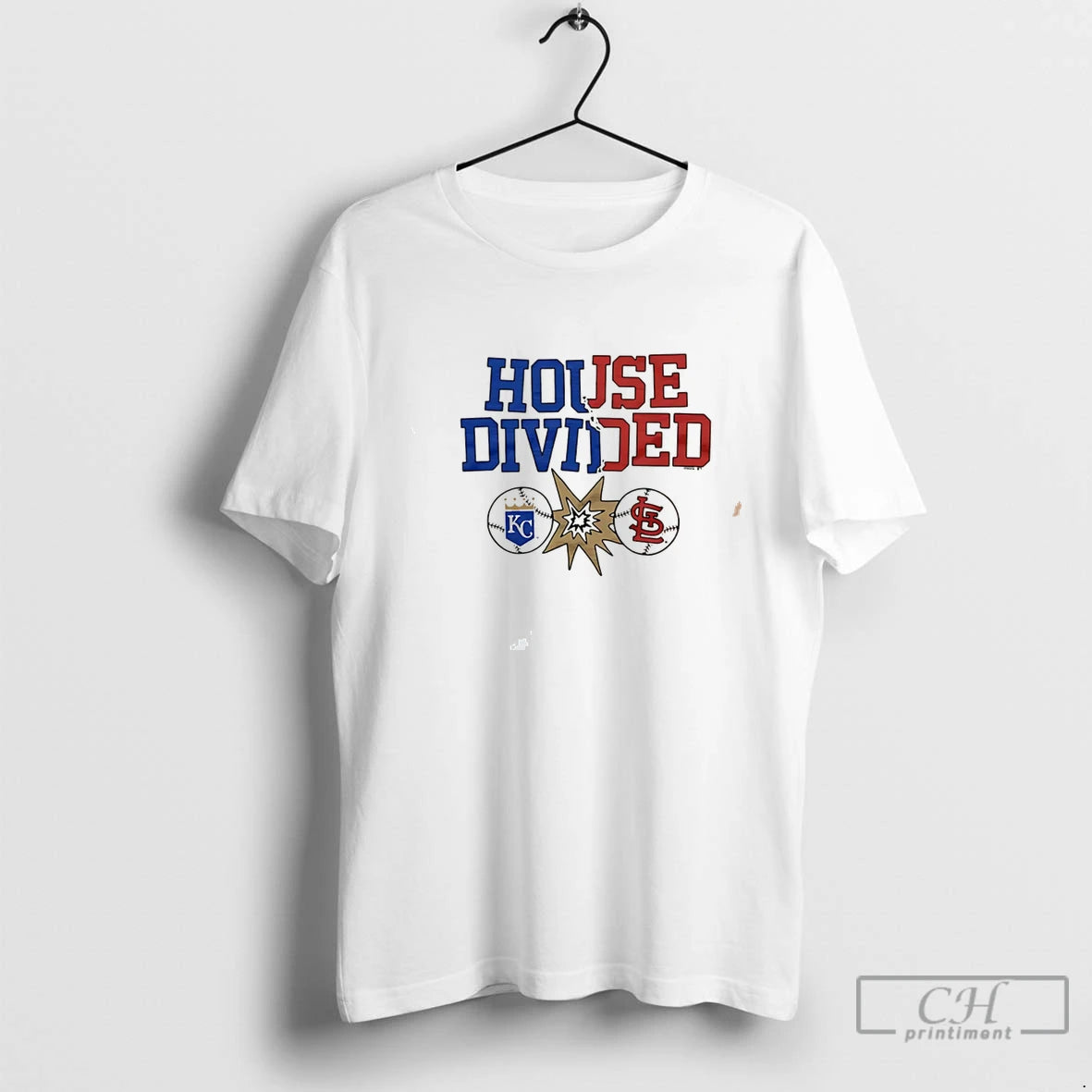 Premium Kansas City Royals Vs St Louis Cardinals House Divided Tee