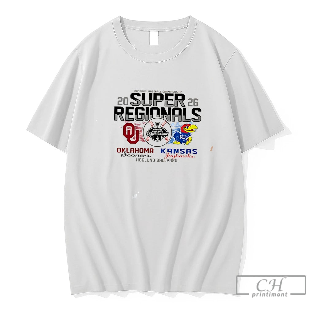 Premium Kansas Jayhawks Vs Oklahoma Sooners 2026 Super Regional Hoglund Ballpark Tee T Shirts Sweater