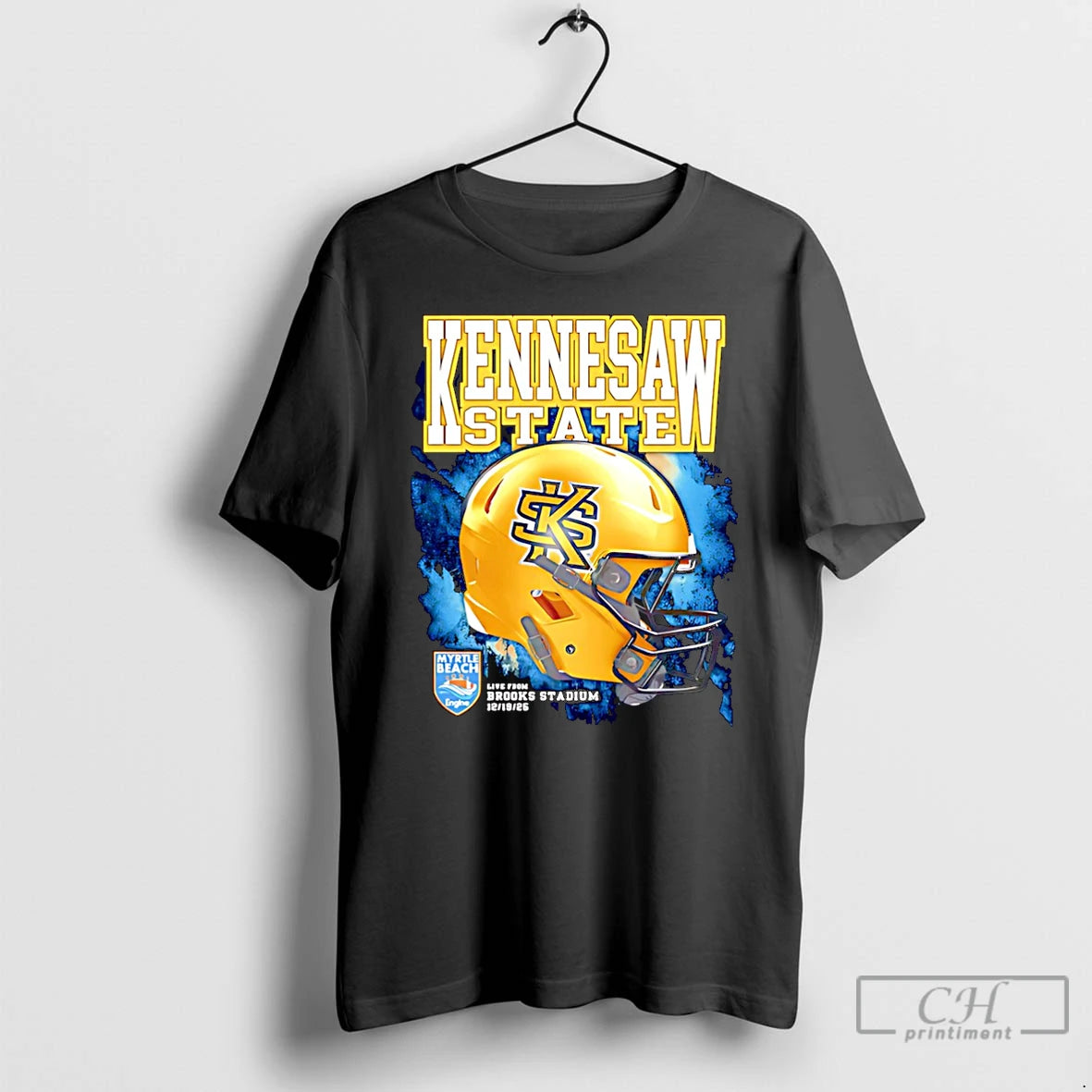 Premium Kennesaw State Owls Ksu Myrtle Beach Bowl 2025 Helmet Christmas T-Shirts, Hoodie, Sweatshirt | PrintMintTees.com