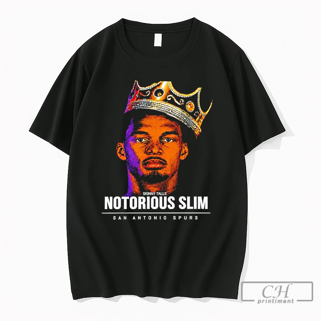 Premium King Victor Wembanyama Basketball Star Skinny Talls Notorious Slim San Antonio Spurs T Shirts
