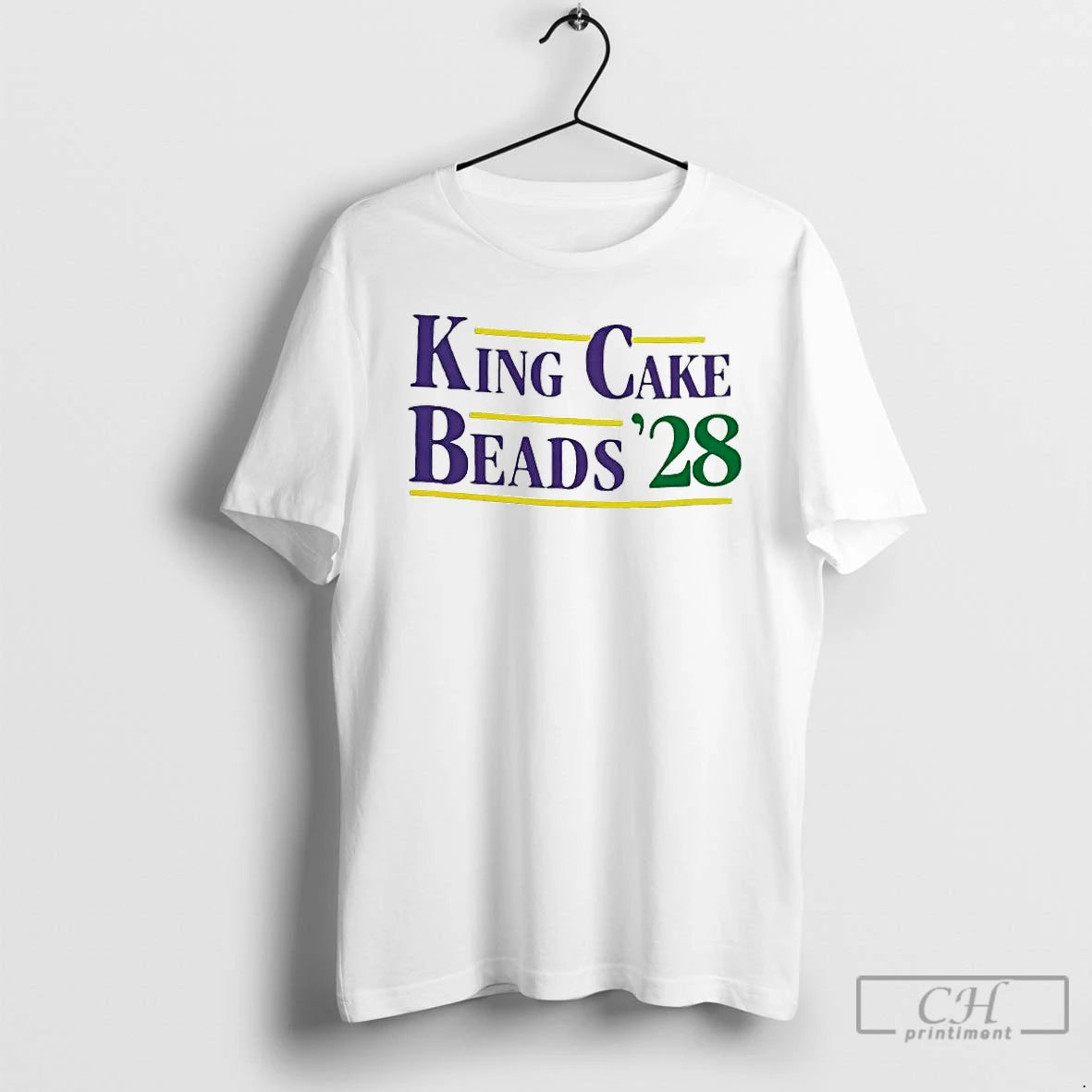 Premium King Cake And Beads 2028 Election Tee Hoodie, Sweatshirt | PrintMintTees.com