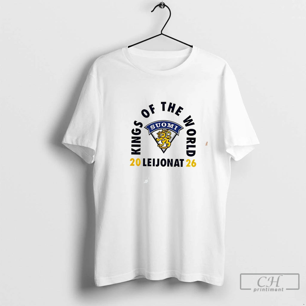 Premium Leijonat X King Of The World Champions 2026 Logo Tee